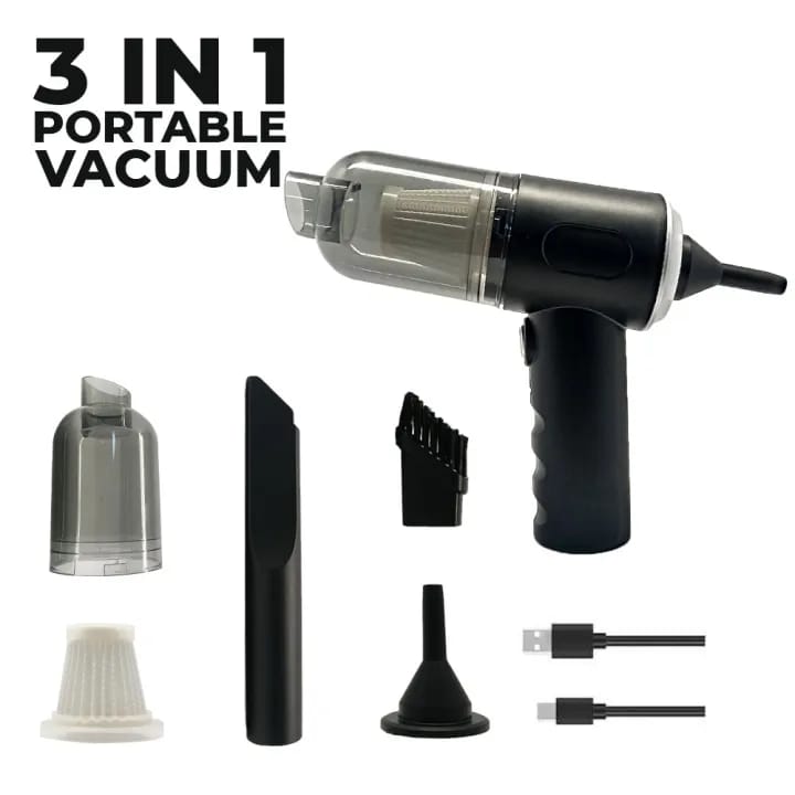 3 In 1 Portable Vacuum Cleaner Wireless Hand-held Cleaning For Car Home (pc As-228)