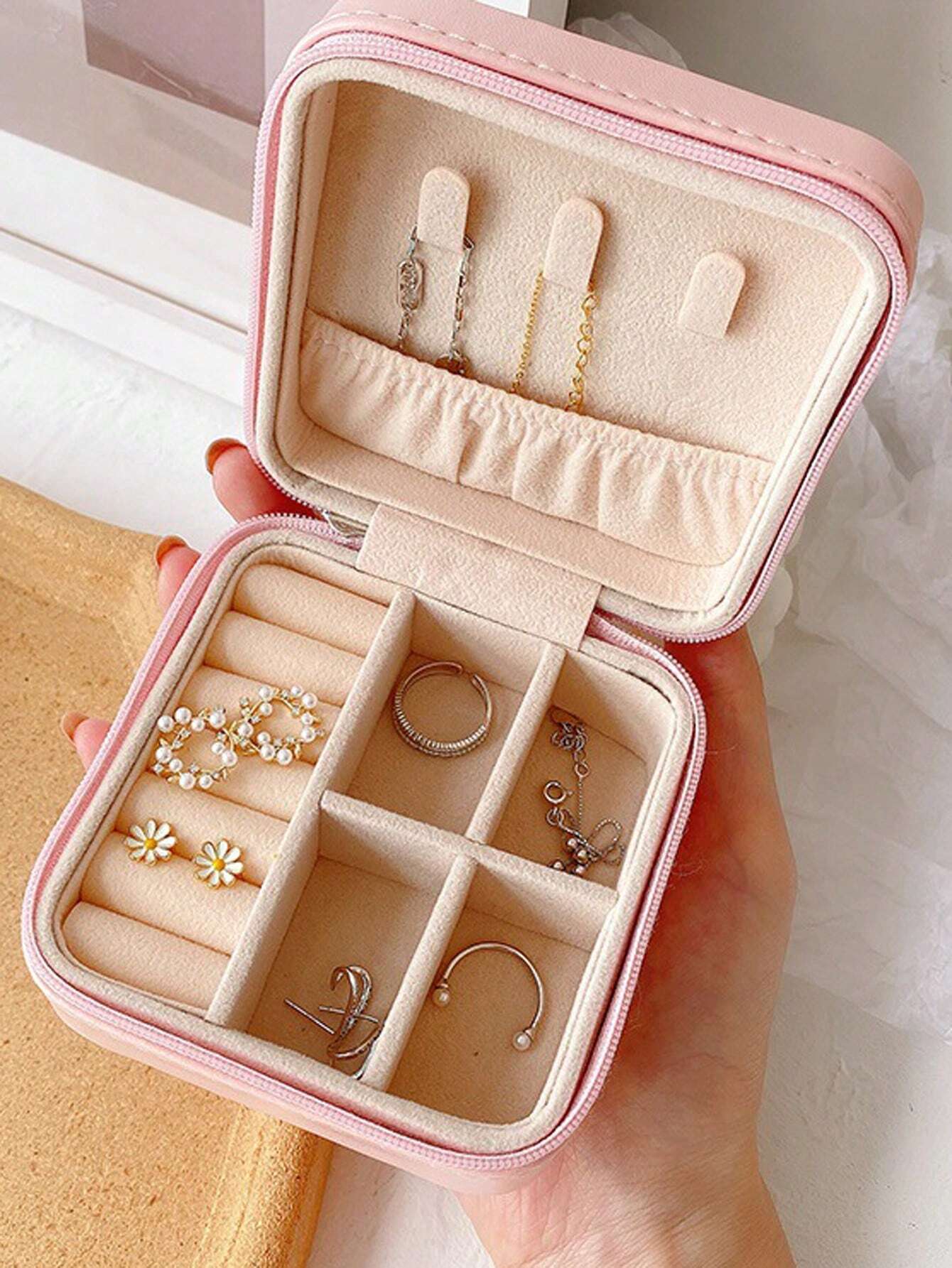 Latest Jewelry Organizer Box for Travelling Leather Box Hair Accessories