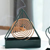 Pack Of 3 – Simple Triangle-shaped Iron Mosquito Coil Holder Creative Hanging Or Standing Incense Burner (random Color)