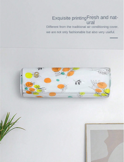 Air Conditioner Dust Cover Wall Mounted Indoor Hanging Dustproof Protective Cover (random Print)